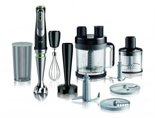 Braun Multiquick 9 MQ 9187XLI - Handblender - 1.2 kW - premium zwart/geborsteld roestvrij staal
