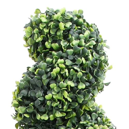 Plante de buis artificiel en spirale avec pot Vert 117 cm