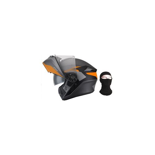 CGM Casque modulable 508G Dresda + Cagoule - Homme - Noir et orange