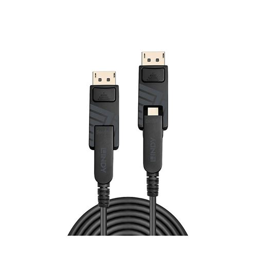 Lindy - DisplayPort cable kit - Mini DisplayPort (M) naar Mini DisplayPort (M) - DisplayPort 1.4 - 40 m - 8K ondersteuning - zwart
