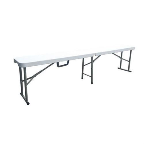 Banc pliable pour table de réception 180 cm Structure acier et assise Polyéthylene PEHD