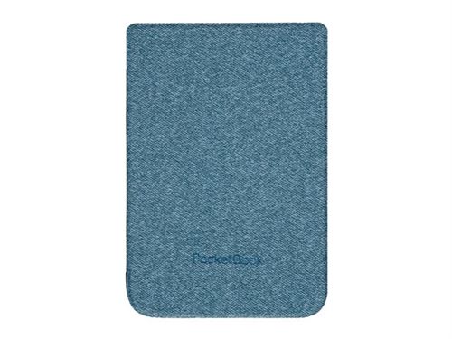 PocketBook Shell series - Étui à rabat pour lecteur eBook - plastique, polyuréthane, microfibre - bleu - 6 - pour PocketBook Basic Lux 2, Touch Lux 4