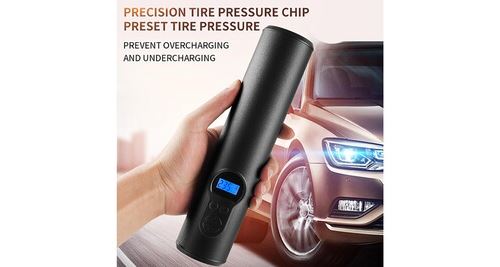 Non Communiqué Noir Pompe À Air Sans Fil Rechargeable De Gonfleur Pneu Voiture Compresseur D'air Portatif Intelligent