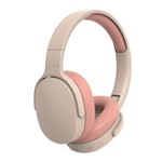 Casque bluetooth sport sans fil Preisku, anti-bruit et pliable-Rose