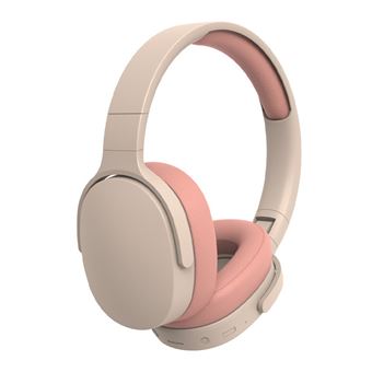Casque bluetooth sport sans fil Preisku, anti-bruit et pliable-Rose - 1