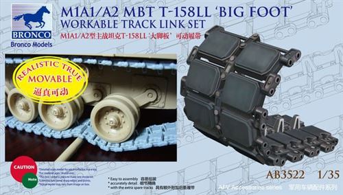 Us M1a1/a2 Mbt T-158ll Big Foot Workable Set- 1:35e - Bronco Models