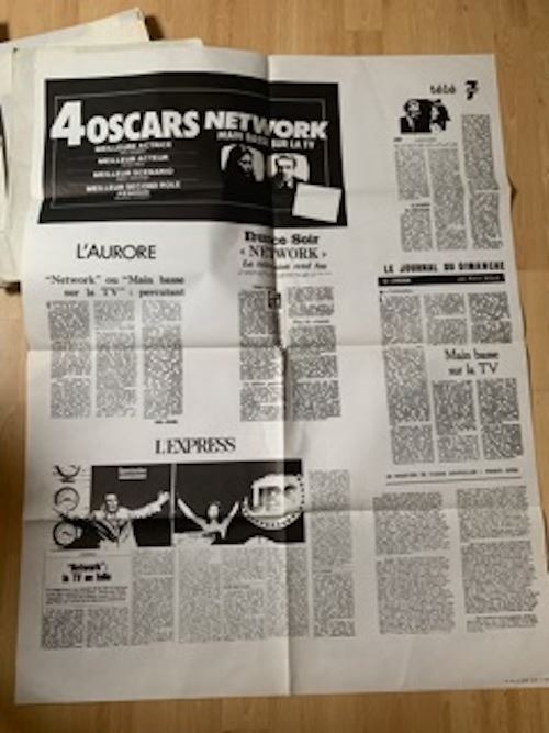NETWORK - Press Review - 70x100cm - Affiche de cinéma originale pliée