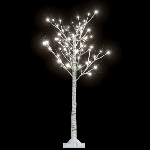 vidaXL Sapin de Noël 120 LED blanc froid Saule 1,2 m Int/Ext
