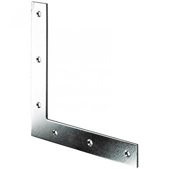 1 équerre d'assemblage plate acier zingué HETTICH, l.140 mm - Clous vis ...
