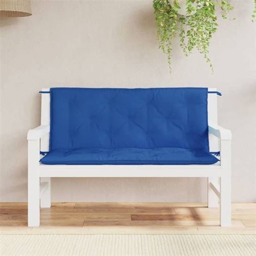 Vidaxl Bleu Coussins De Banc De Jardin - Lot De 2 - Image 3