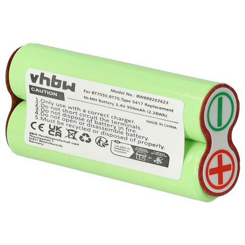 vhbw Batterie remplacement pour Braun Type 5417 pour rasoir tondeuse électrique (950mAh, 2,4V, NiMH)