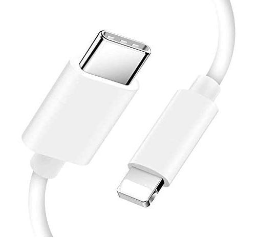 Chargeur rapide 20W + Cable Lightning USB-C blanc compatible