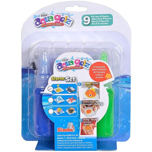 Simba Toys 106322450 - Aqua Gelz Kit de démarrage de création de figurines souples en 3D