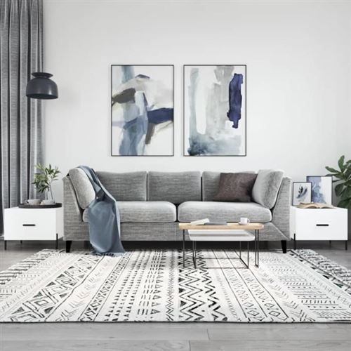 Non Communiqué Blanc Vidaxl Tables Basses 2 Pcs 50X50x40 Cm Bois D'ingénierie 829413