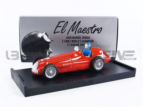 Voiture Miniature de Collection BRUMM 1-43 - ALFA-ROMEO 159 / F1 - Belgium GP 1951 - Red - R043