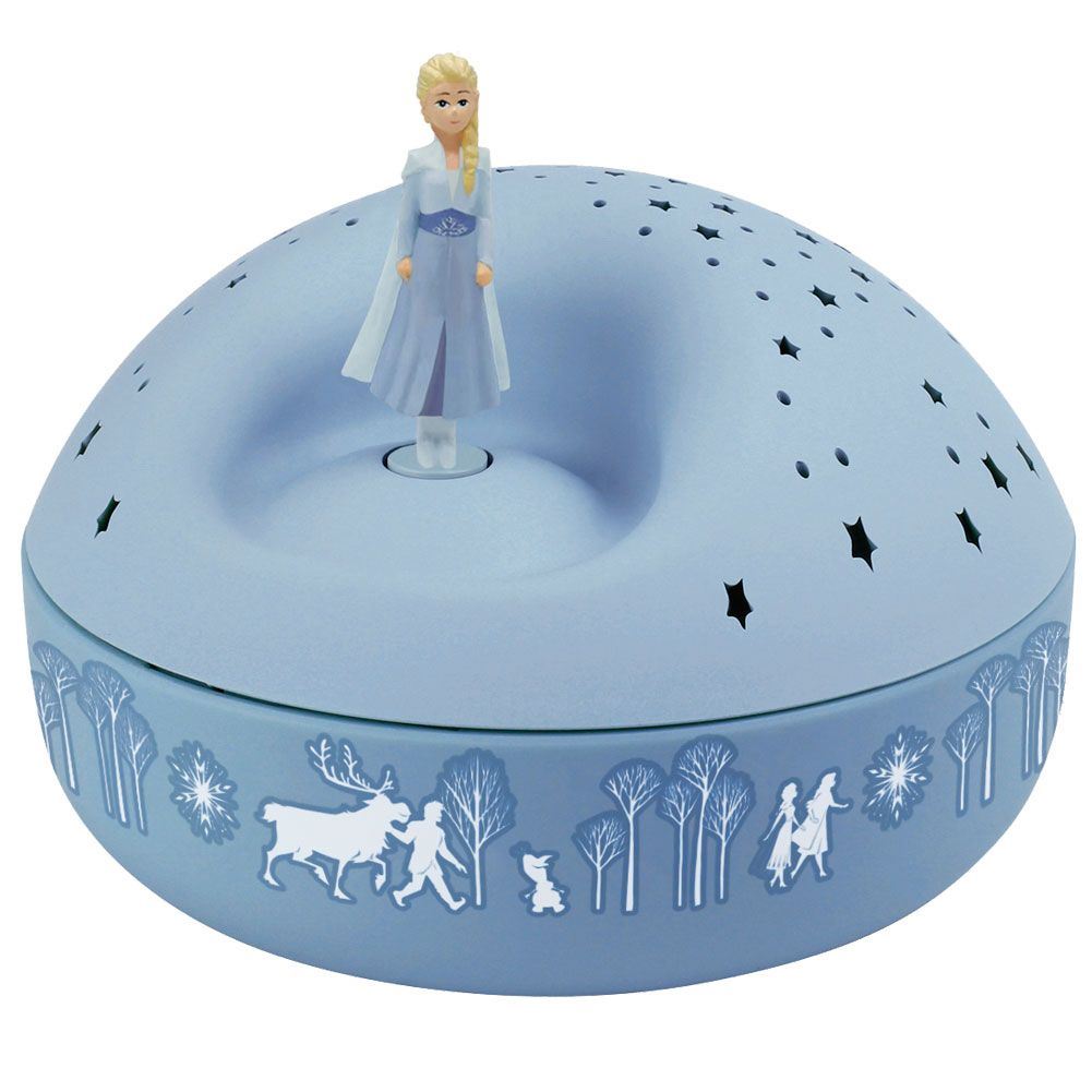 Disney - La Reine des Neiges 2 - Veilleuse - Cadeau d'anniversaire idéal -  Projecteur d'étoiles avec musique - Figu rotatif (hs)