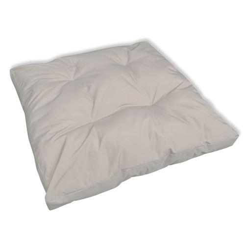 Coussin de siège 80 x 80 x 10 cm Sable blanc