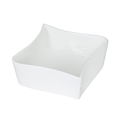 Mini plat à four carré 15 cm mélody - Table Passion - Blanc - Porcelaine