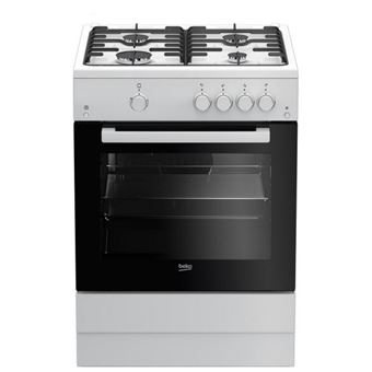 Beko FSG62010FW - Cuisinière - pose libre - largeur : 60 cm - profondeur : 60 cm - hauteur : 85 cm - blanc