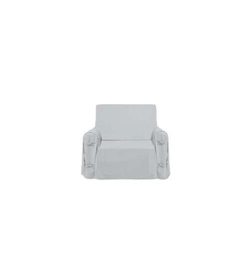 Housse de fauteuil Panama en coton - 90 x 90 x 60 cm - Gris