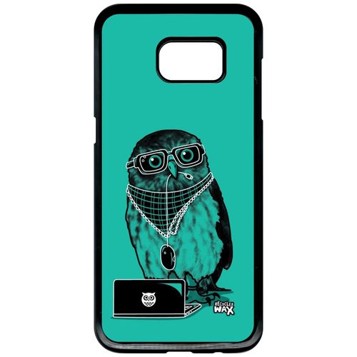 Coque Samsung Galaxy S7 Edge Hiboux Geek Fond Vert