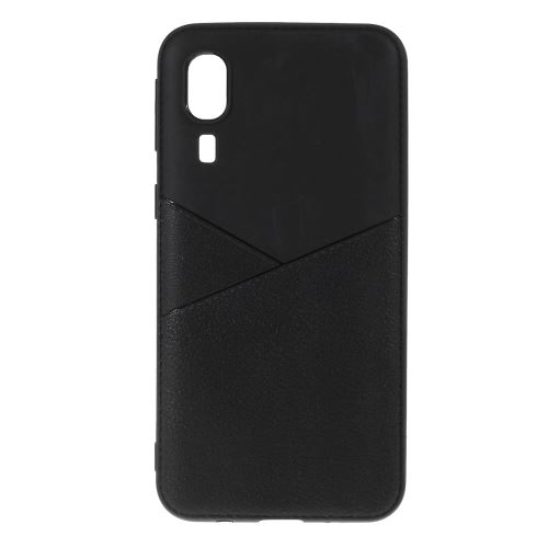 Coque en TPU litchi souple noir pour votre Samsung Galaxy A2 Core