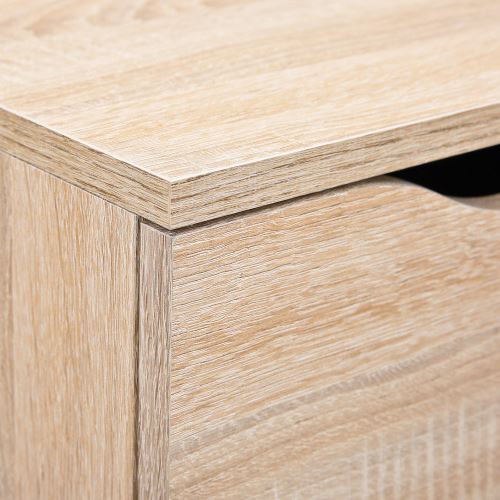 Paris Prix - Table De Chevet 2 Tiroirs tilda 41cm Chêne Sonoma