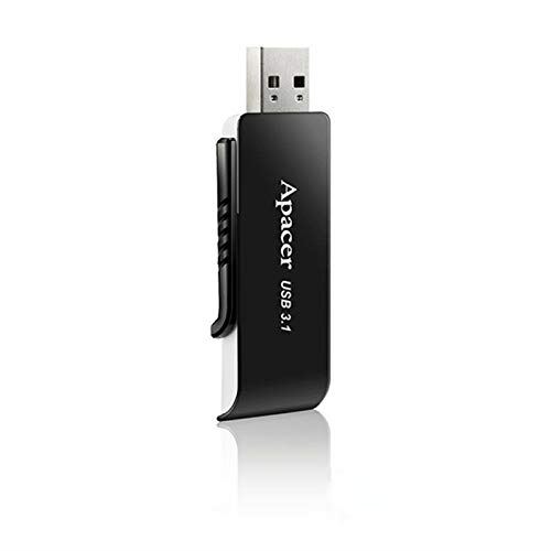 Apacer AH350 128GB Lecteur USB Flash 128 Go USB Type-A 3.0 (3.1 Gen 1) Noir - Lecteurs USB Flash (128 Go, USB Type-A, 3.0 (3.1 Gen 1), Slide, 8 g, Noir)