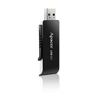 Apacer AH350 128GB Lecteur USB Flash 128 Go USB Type-A 3.0 (3.1 Gen 1) Noir - Lecteurs USB Flash (128 Go, USB Type-A, 3.0 (3.1 Gen 1), Slide, 8 g, Noir)