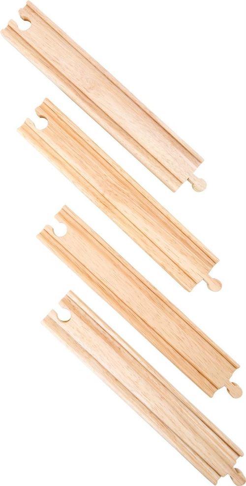 Rails de train en bois - 4 pièces rails longs - 10264