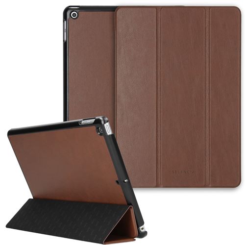 Coque en cuir vegan Nuria Trifold Book pour iPad 10.2 (2019 / 2020 / 2021) Brun Marron Selencia