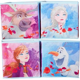 Reine des Neiges - Lot de 4 Cubes de Rangement Enfant Olaf Elsa - Casiers - 1