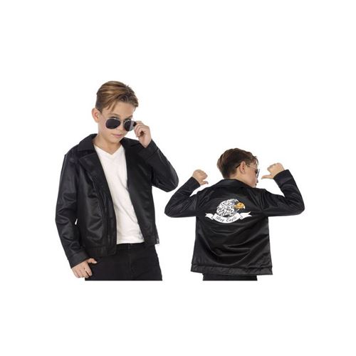 Déguisement pour Enfants Grease Noir (1 Pc) (Taille 7-9 Ans)