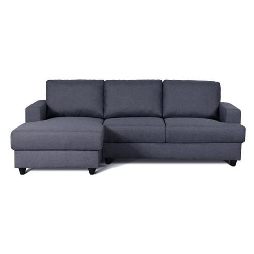 PAUL Canape dangle gauche 4 places - Tissu gris anthracite - Contemporain - L 215 x P 140 cm