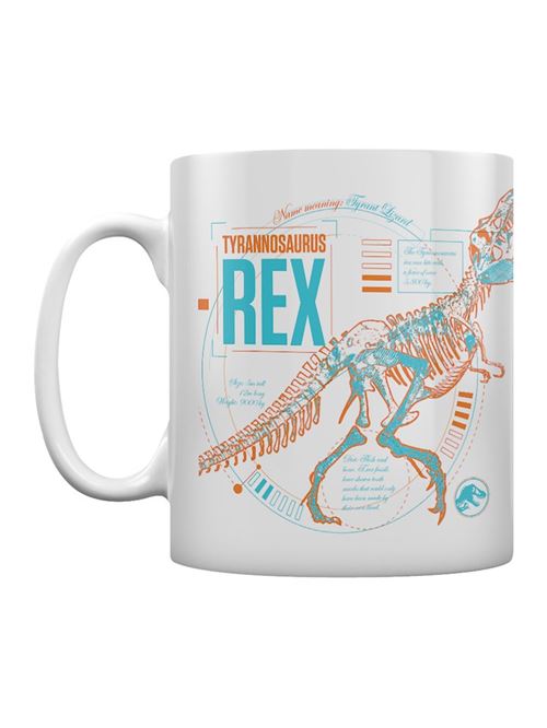 Jurassic World Tasse Fallen Kingdom T Rex Stats blanc