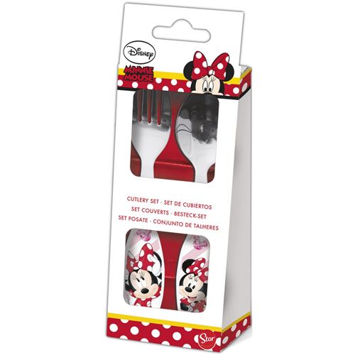 Coffret de 2 couverts métalique Minnie