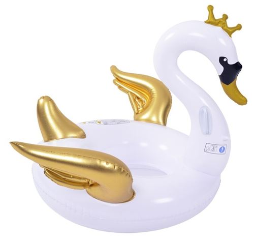 Jilong cygne gonflable 115 x 120 cm vinyle blanc/or