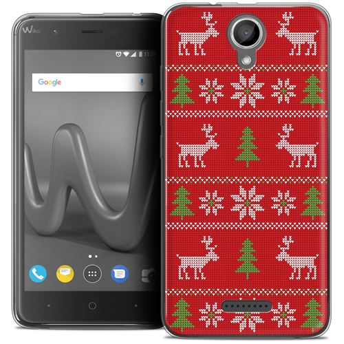 Coque Crystal Gel Wiko Harry (5 ) Extra Fine Noël 2017 - Couture Rouge