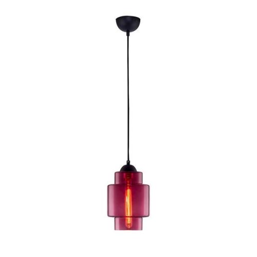 Homemania Lampe à Suspension Criss - Violet - 18 x 18 x 120 cm - 1 x E27, 40W