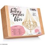 Kit Graine Créative lustre en perles de bois et macrame 250 x 500 x 250 mm