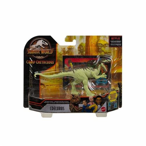 Jurassic World Pack Attaque - HBX29 - Figurine / personnage articulée 12cm - Dinosaure Coelurus