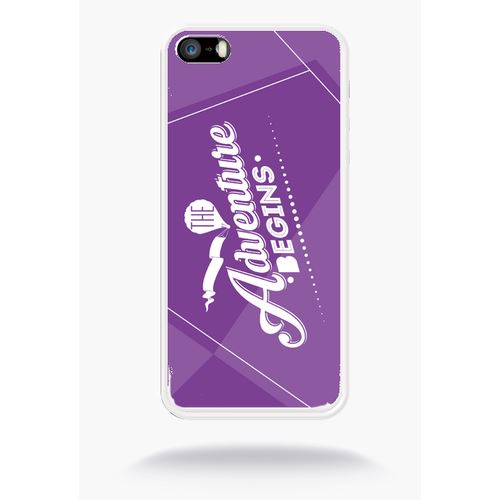Coque The Adventure Begins Fond Mauve Compatible Apple Iphone 5s Silicone Blanc Mat