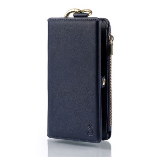 Housse étui Coque téléphone portefeuille pour Apple iPhone X / XS - Bleu foncé -4531