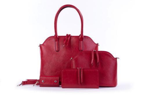 Set de sac et petite maroquinerie NO NAME | Arum Rouge en PVC