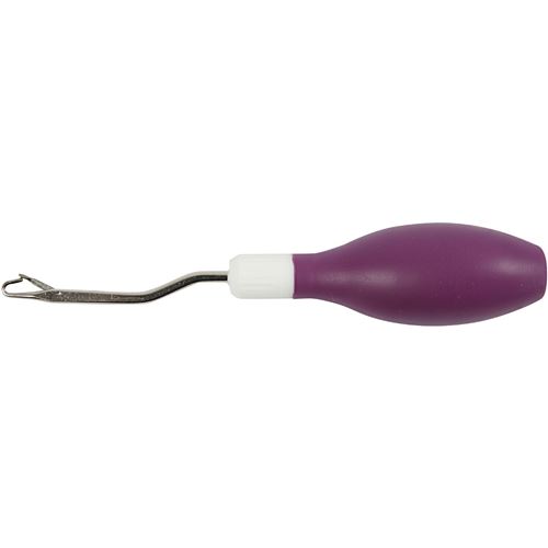 Creotime crochet 15,5 cm acier/caoutchouc violet