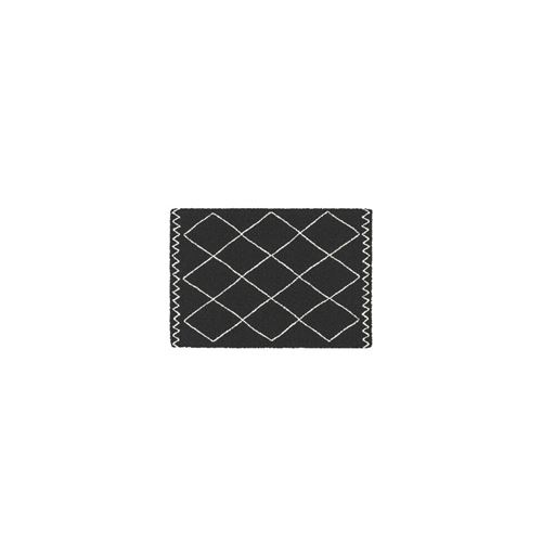 Paris Prix - Tapis Déco Imprimé saoura 80x150cm Noir