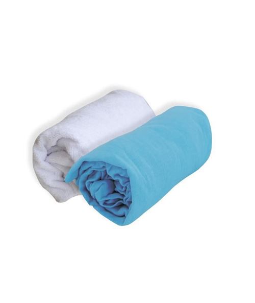 DOMIVA Lot 1 Alese + 1 Drap Housse - 60 X 120 Cm - Turquoise