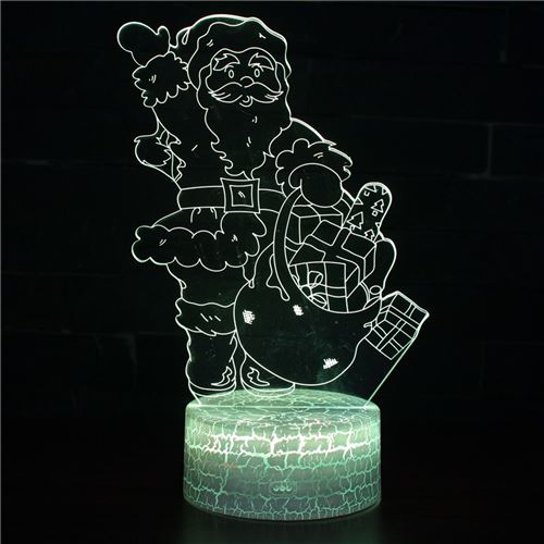 Stack Lampe 3D Tactile Veilleuses Enfant 7 Couleurs Avec Telecommande - Noël #664 - Image 1