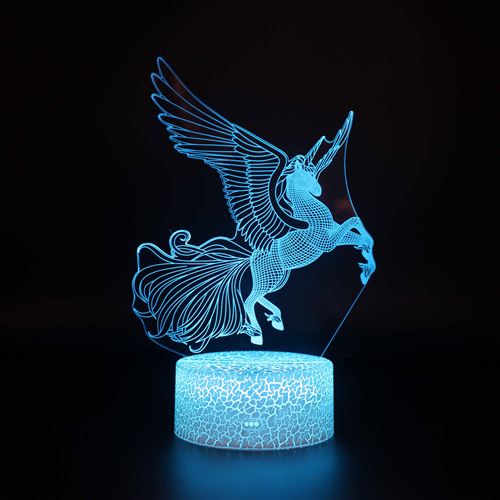 Stack Lampe 3D Tactile Veilleuses Enfant 7 Couleurs Avec Telecommande - Licorne #64