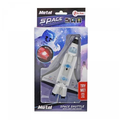 Toi-Toys navette spatiale avec son et lumière blanc 14 cm